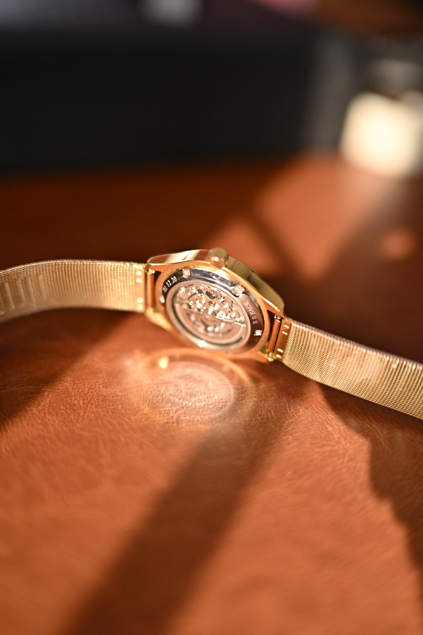 NOS HMT Automatic Skeleton Gold-Tone Open Heart Exhibition Caseback | Watchex India