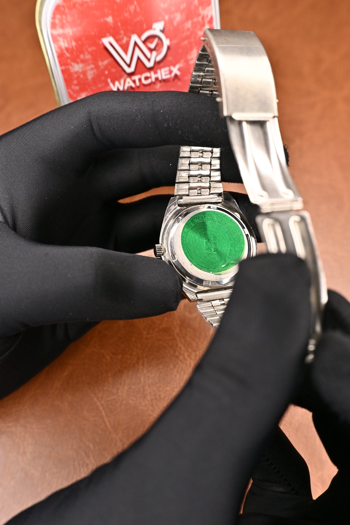 NOS HMT Maurya Red Dial Mechanical Watch with Stainless Steel Bracelet | Watchex NOS Collection