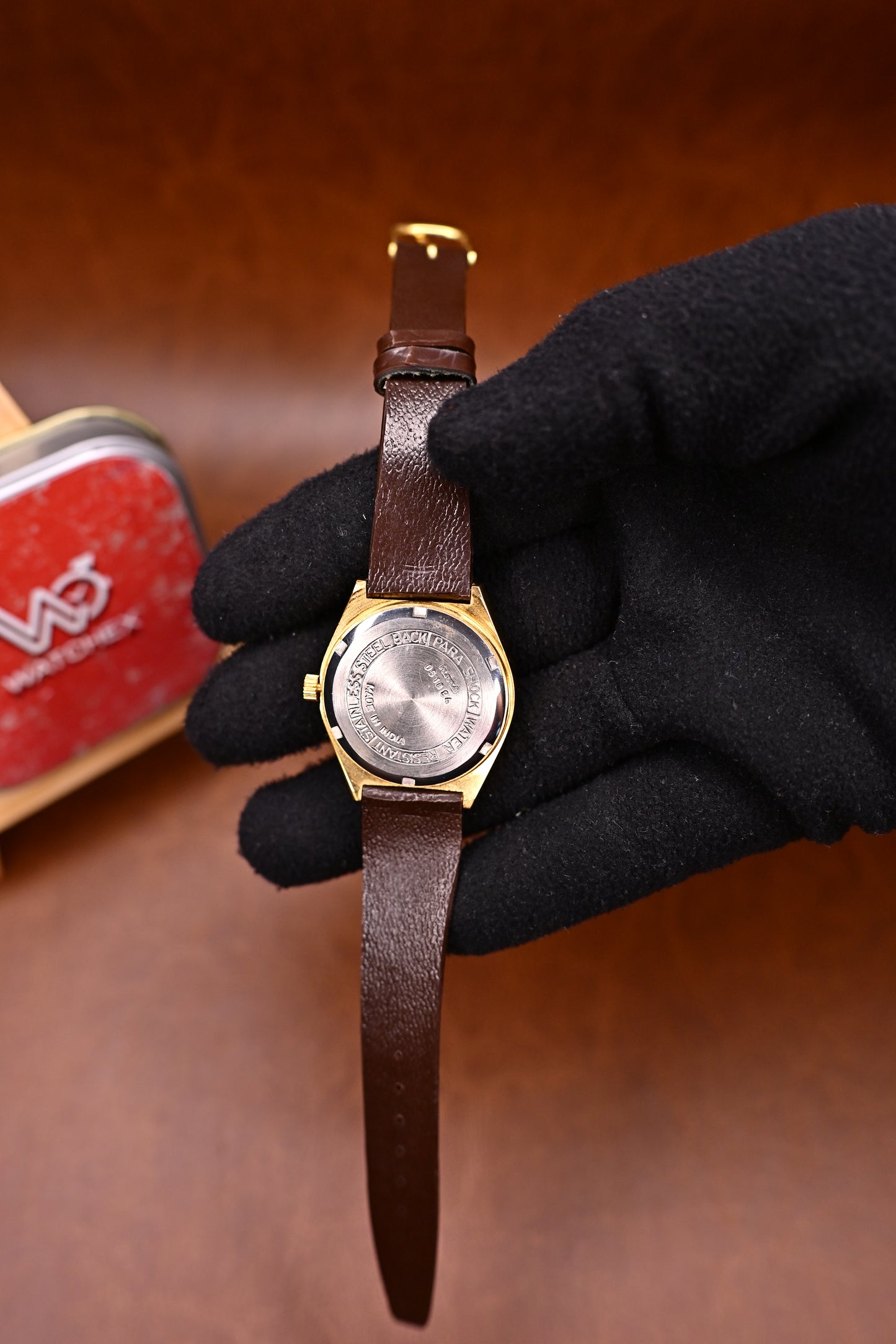 NOS HMT Shrawan Gold Plated Textured Dial Hand-Winding 0231 | Watchex India