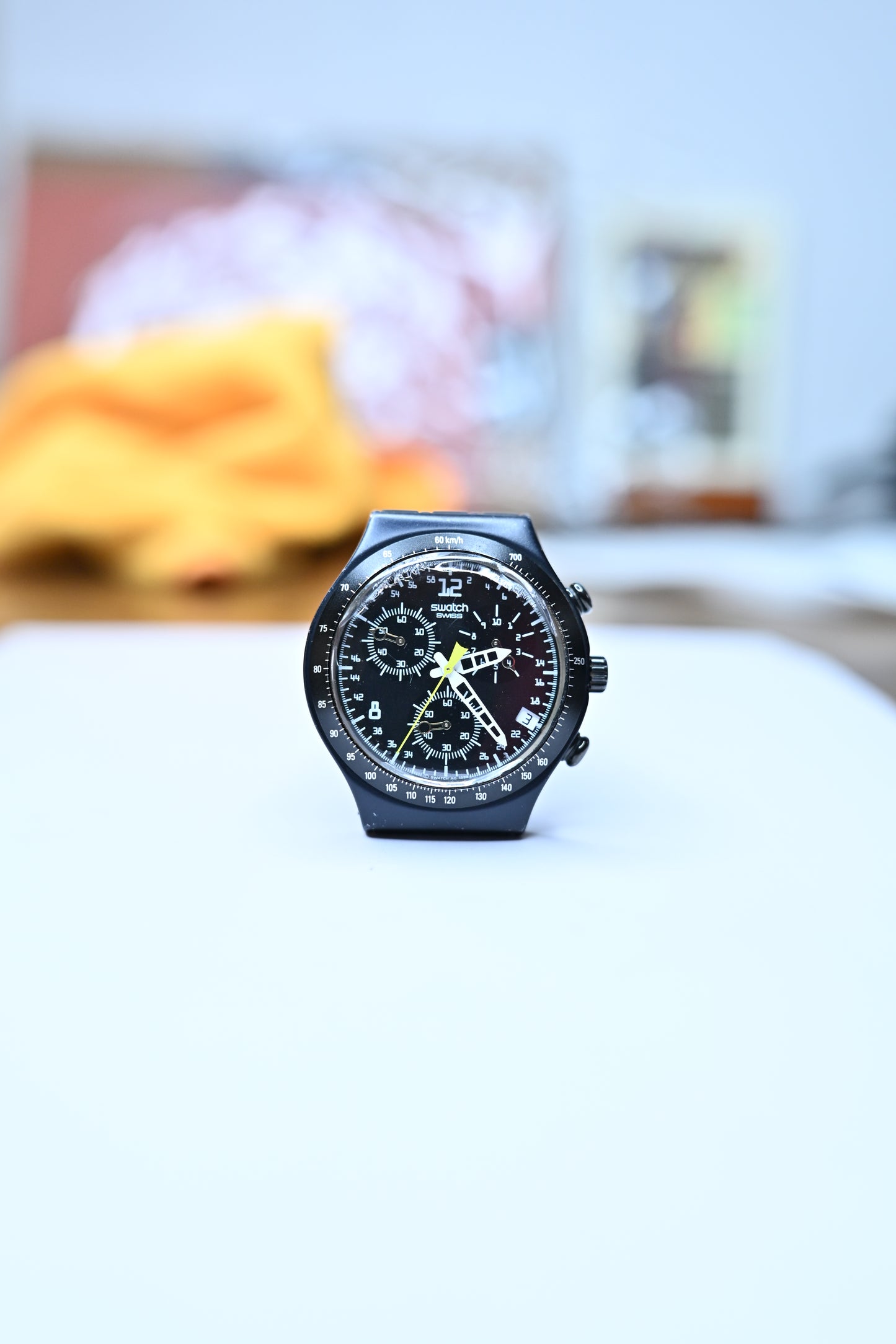 Vintage Swatch Irony Aluminium Chronograph Swiss Quartz Black Pilot Dial Watch | Watchex India