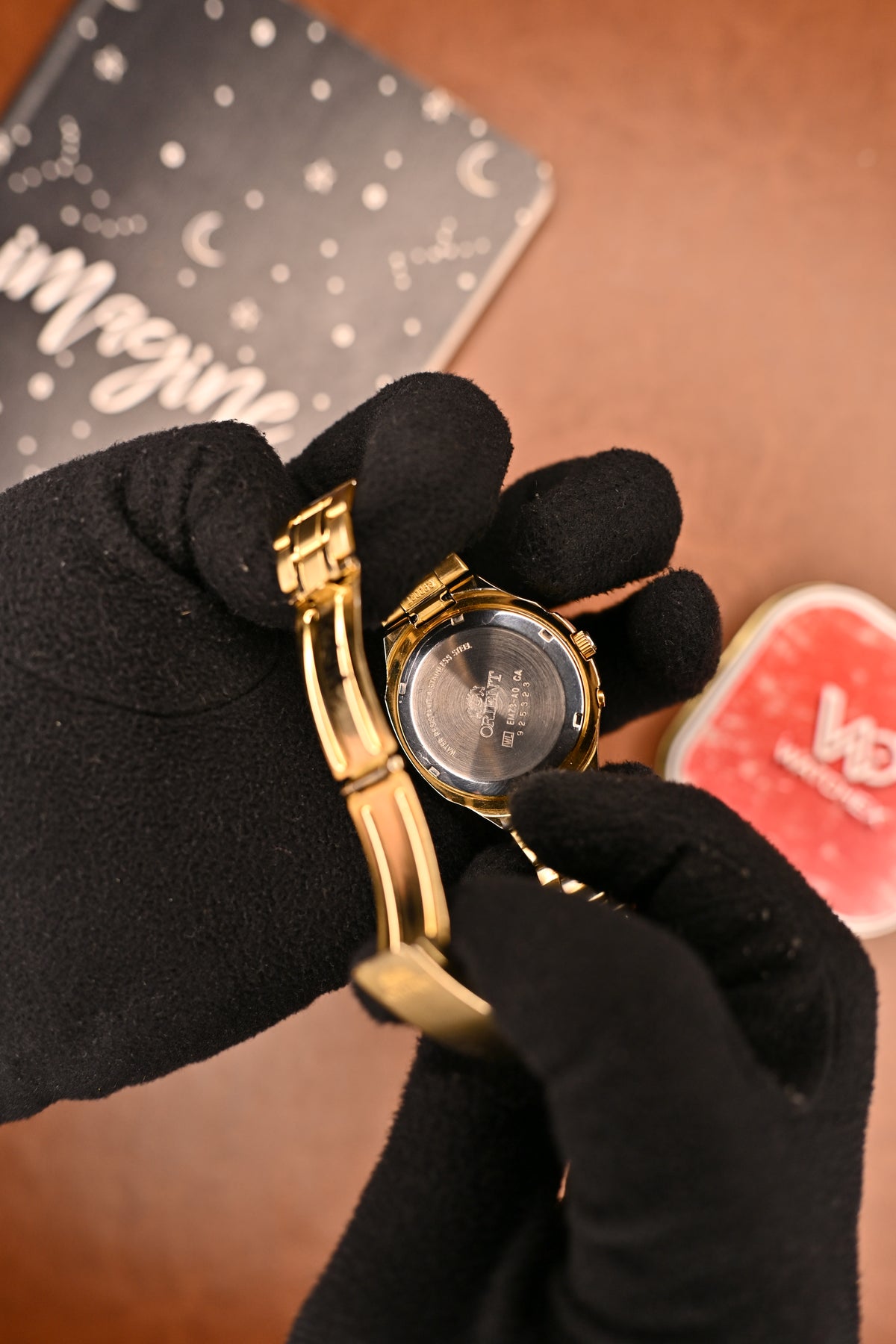 Orient 3 Star Tri-Star EM73-AD CA Automatic – Gold Tone | Japan | Watchex India