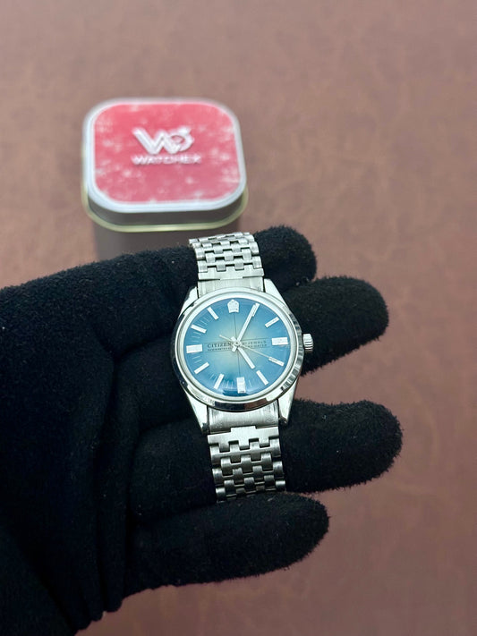Vintage Citizen Newmaster 22 Teal Sunburst – 21 Jewels Hand-Winding (1972)