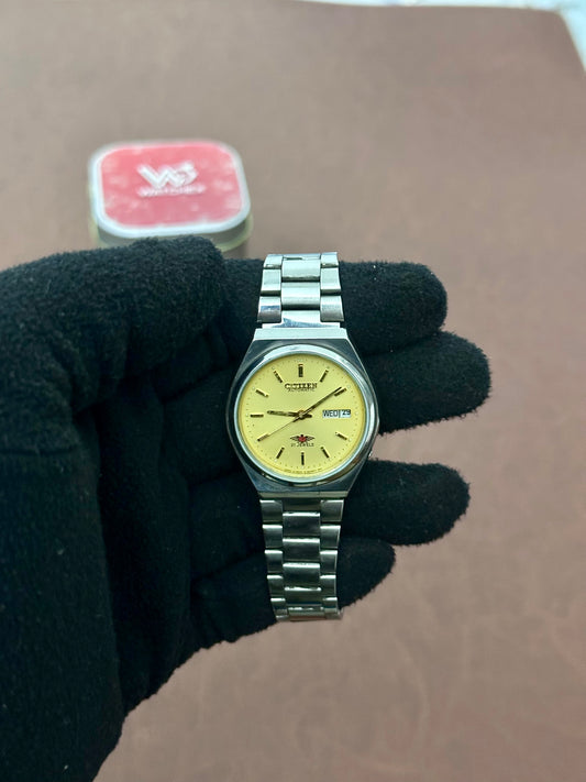 Vintage Citizen Eagle 7 Automatic – Lemon Dial Open Back Case