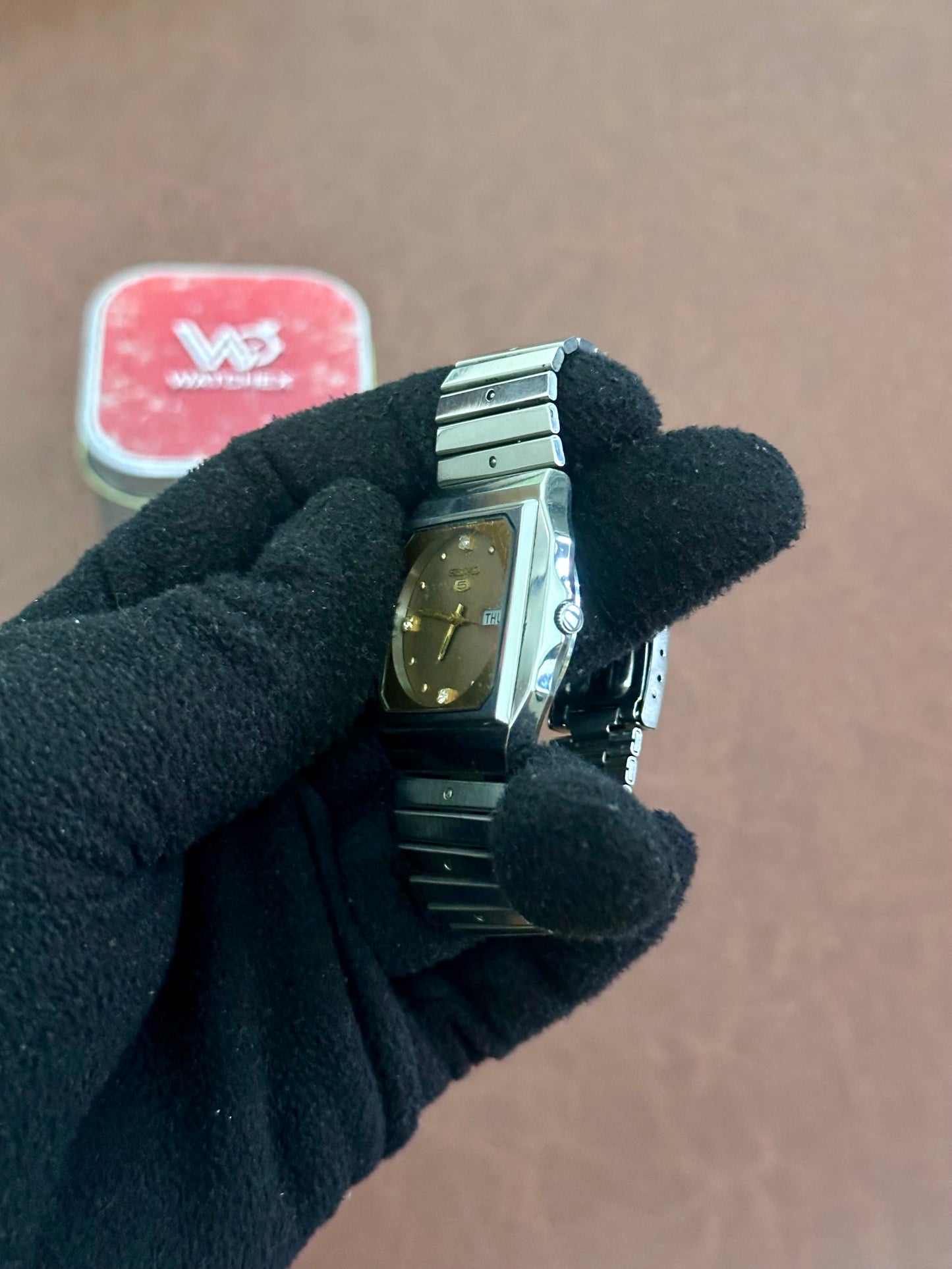 Vintage Seiko 5 TV Gold Dial Automatic 6349-602A – 1983