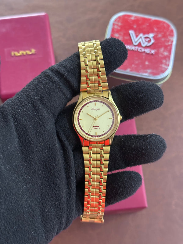 NOS HMT Shreyas Quartz – Champagne Dial Gold Tone Variant (Not Used)