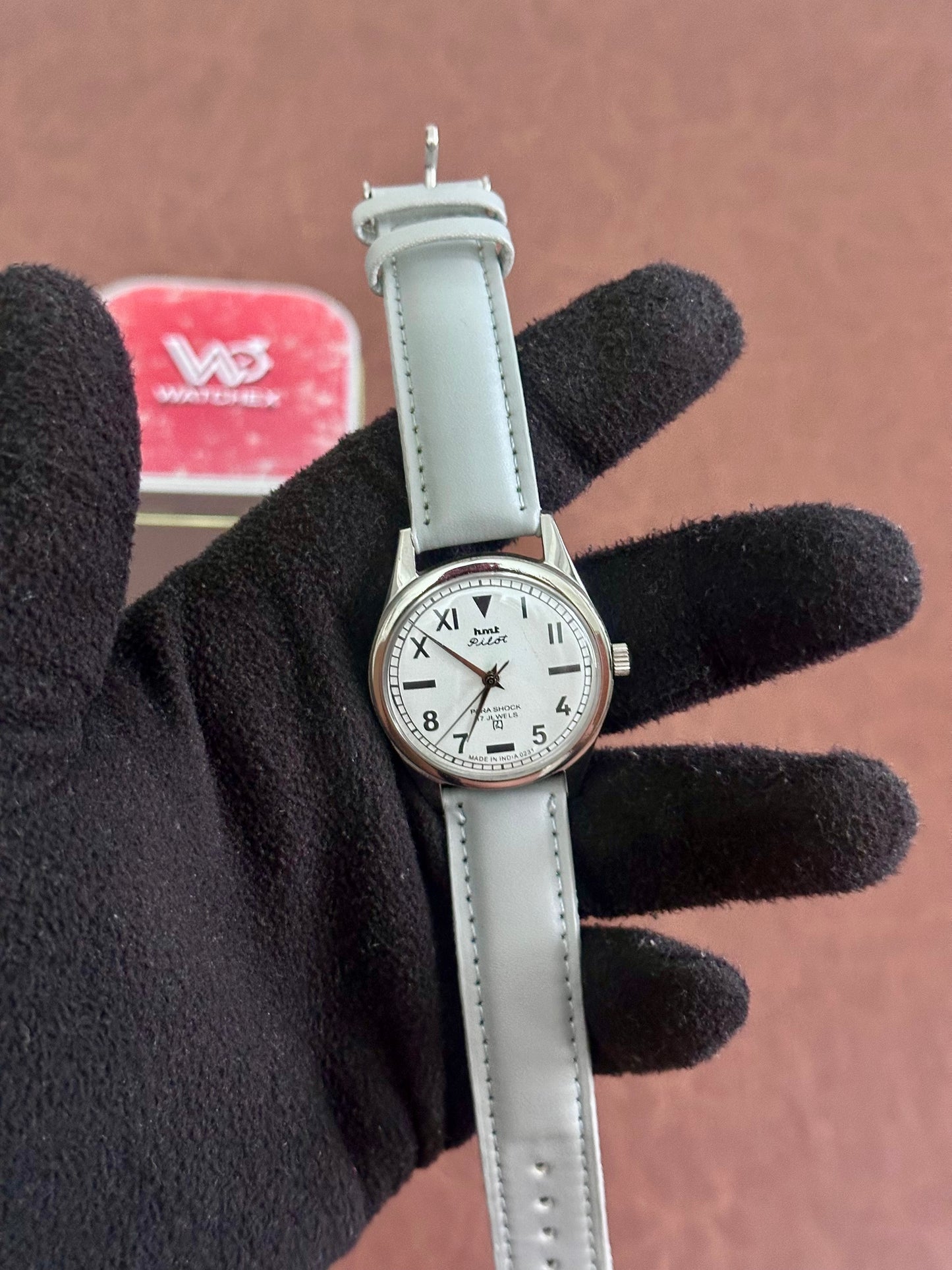 Vintage HMT Pilot –White Reworked Roman Numeral Dial