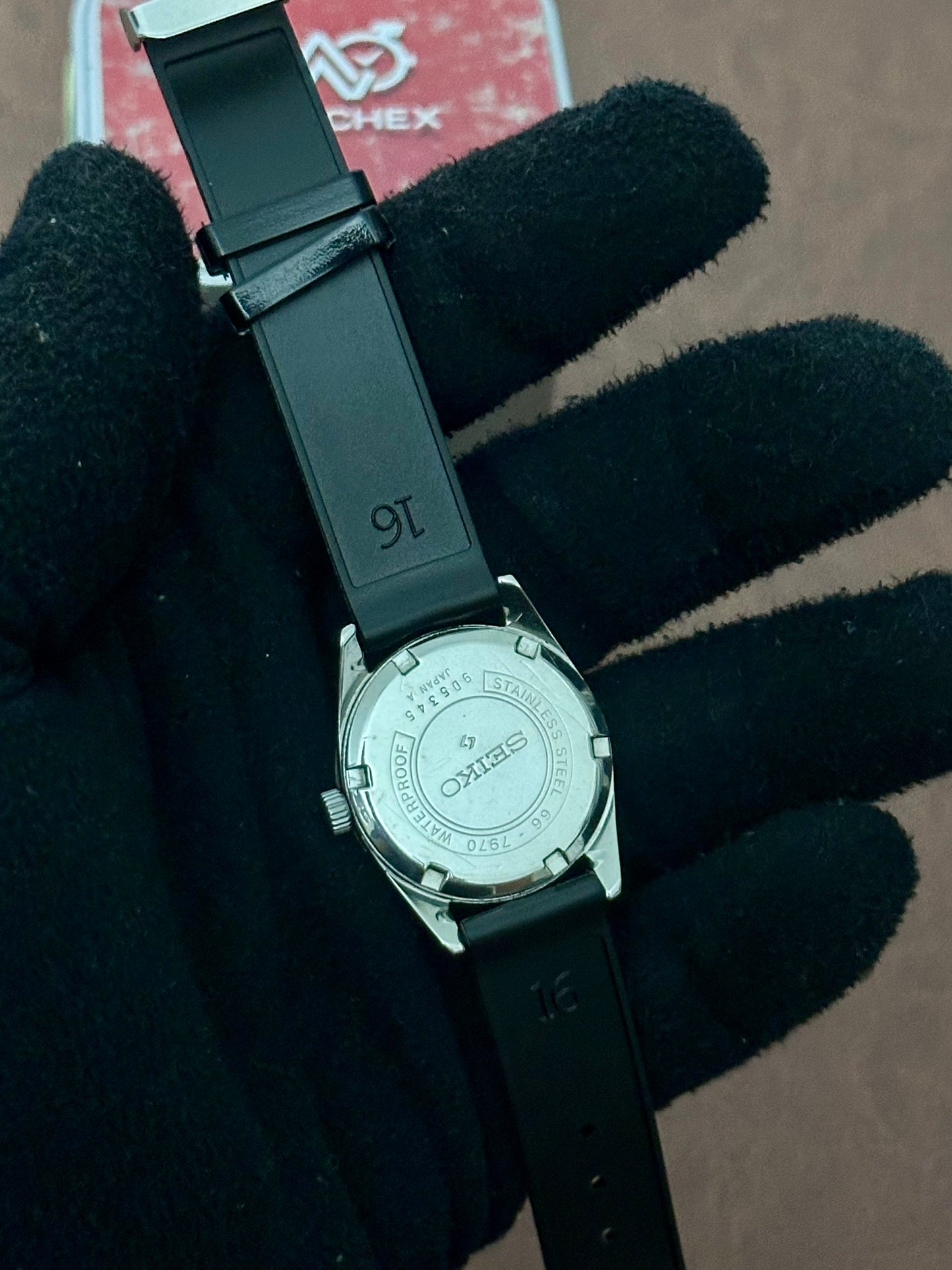 Vintage Seiko 66-7970 Black Dial Hand-Winding Dress Watch (1969)