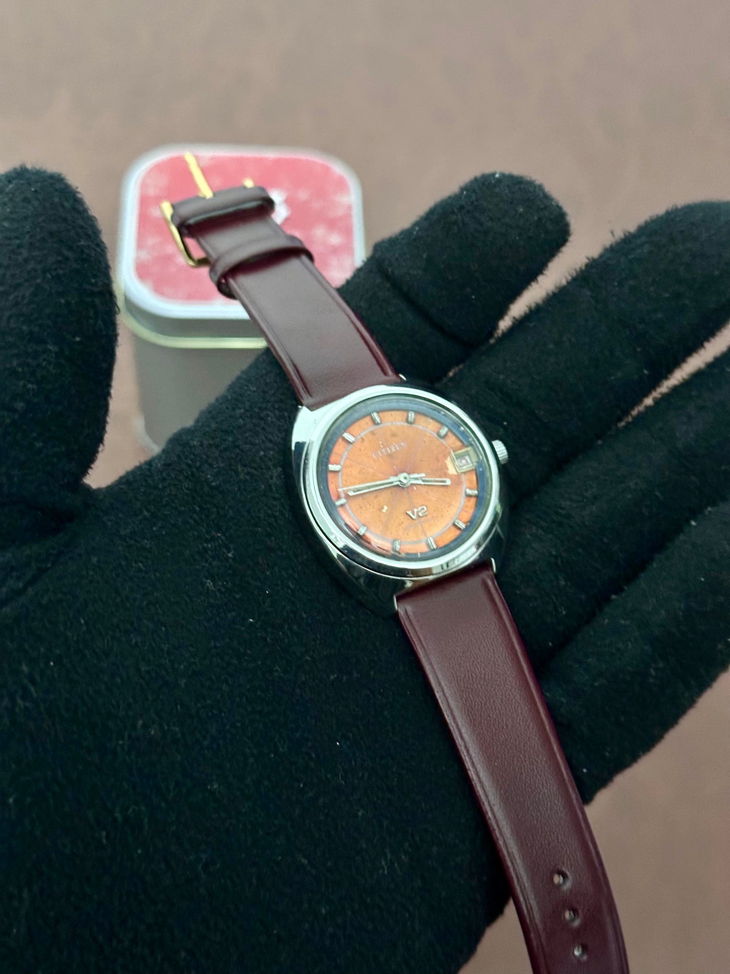 Vintage Citizen Seven Star V2 Automatic – Reworked Amber Dial