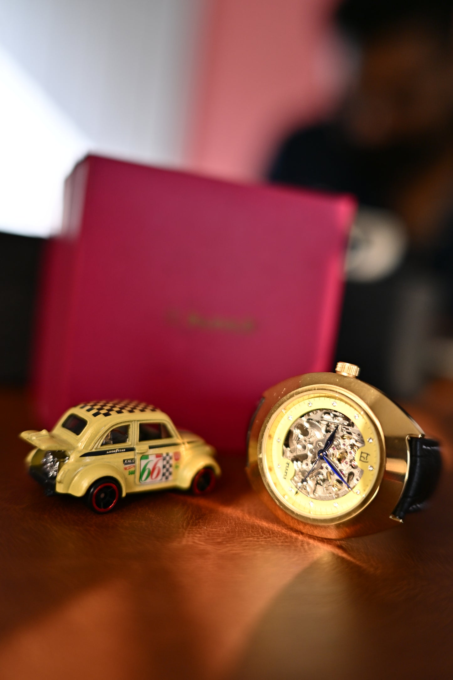 Nos HMT Skeleton Automatic Blue Hands Gold-Tone (NASL-03) | Watchex India