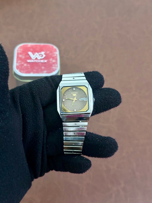 Vintage Seiko 5 TV Gold Dial Automatic 6349-602A – 1983