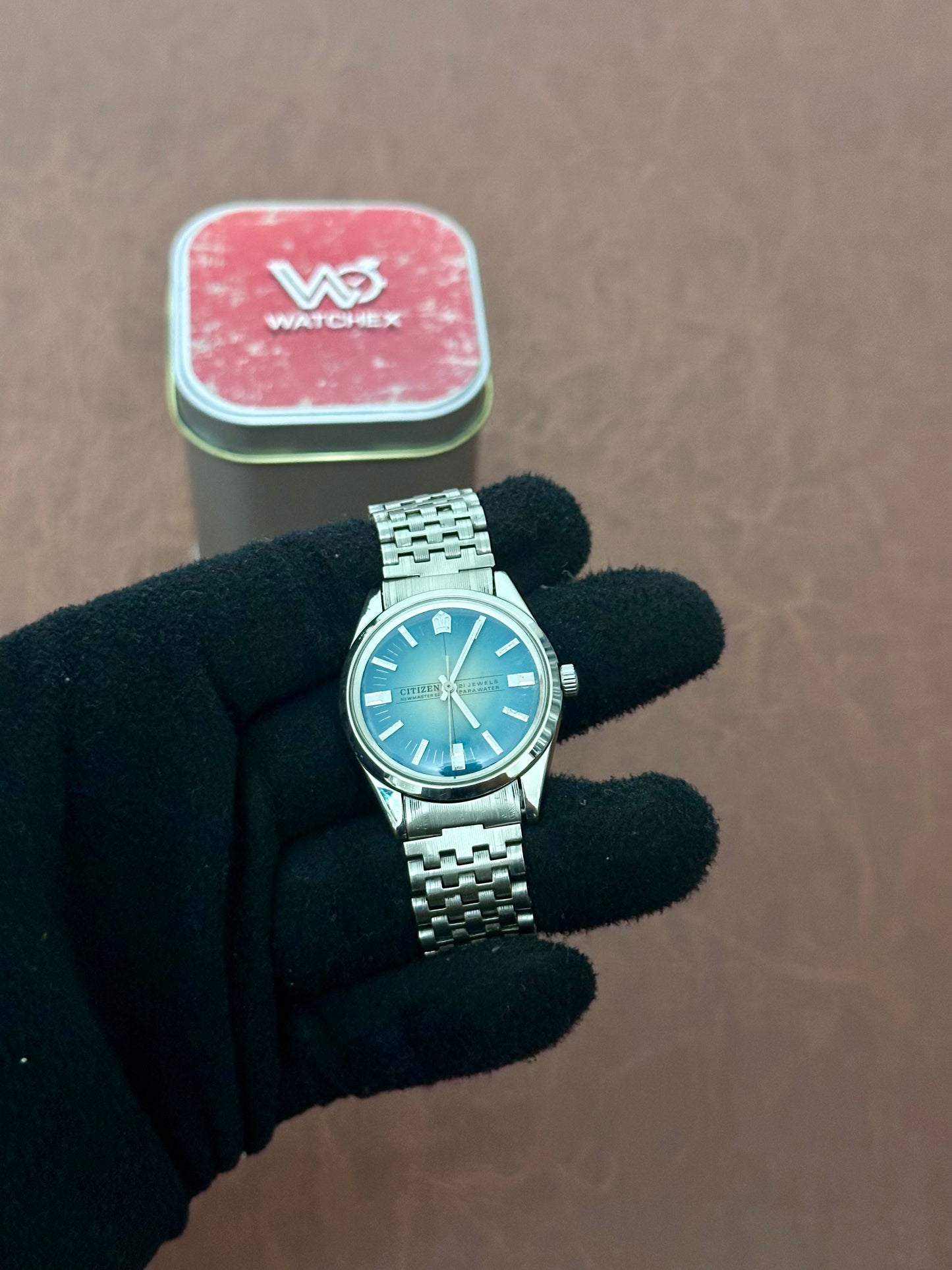 Vintage Citizen Newmaster 22 Teal Sunburst – 21 Jewels Hand-Winding (1972)