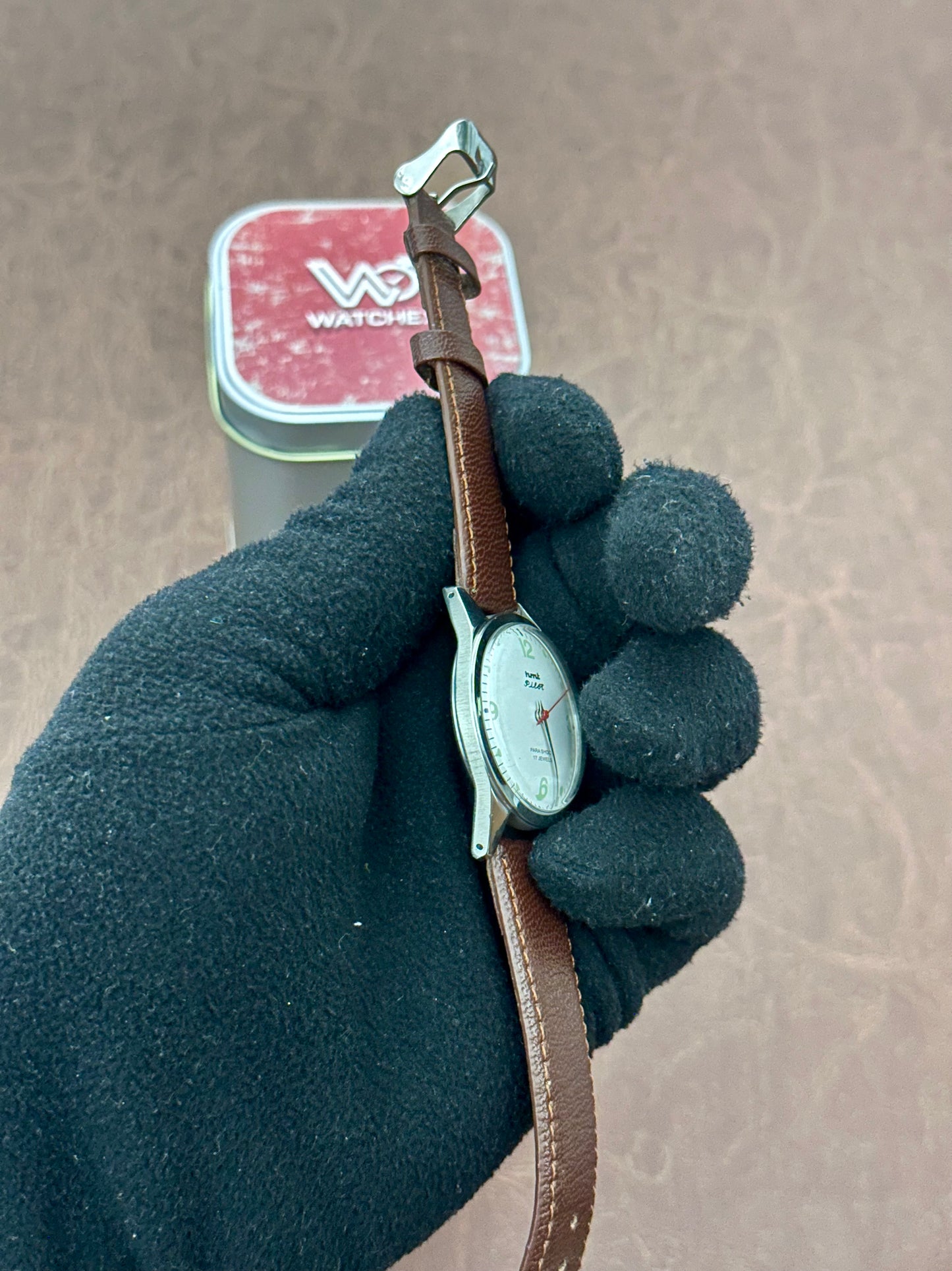 Vintage HMT Pilot White Dial Mechanical Watch (Reworked Dial)
