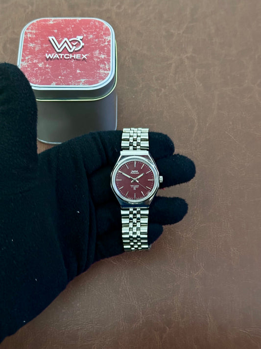 HMT Kohinoor Maroon Sunburst MOD – Hand-Winding Vintage Watch