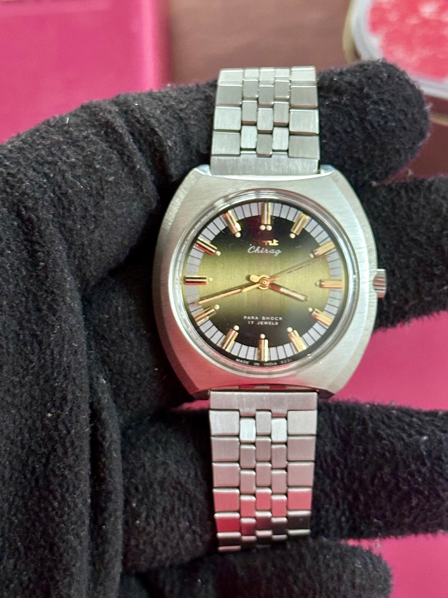 NOS HMT Chirag Mechanical – Olive Gradient Dial (Not Used)