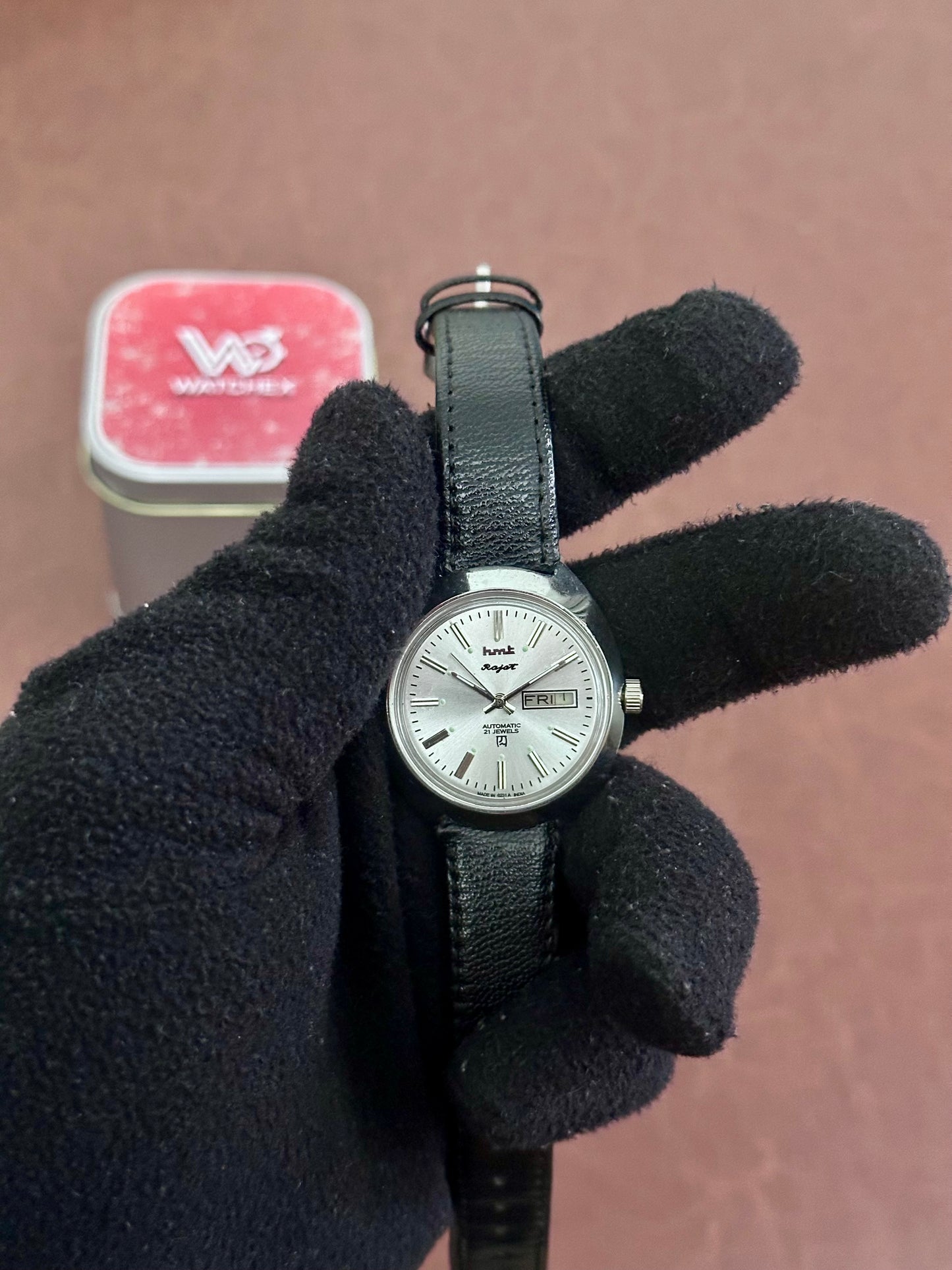 Vintage HMT Rajat Automatic – Silver Sunburst Dial