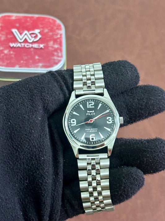 MOD HMT Pilot Black Dial - Mechanical Hand-Winding Watch (0231) | Watchex India