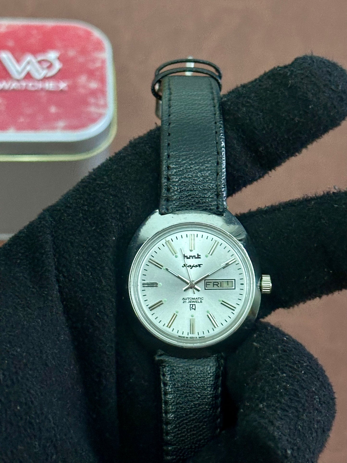 Vintage HMT Rajat Automatic – Silver Sunburst Dial