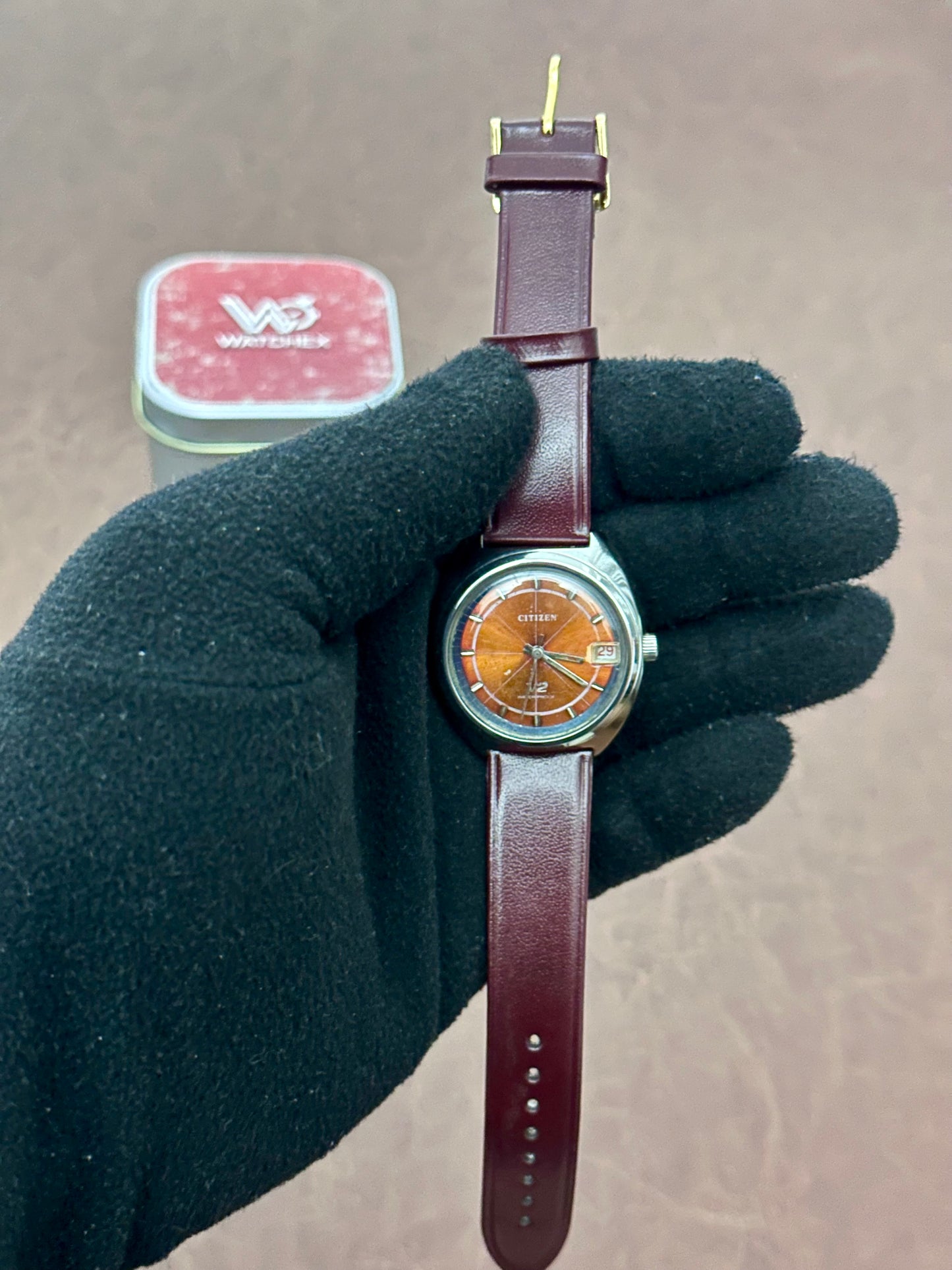Vintage Citizen Seven Star V2 Automatic – Reworked Amber Dial