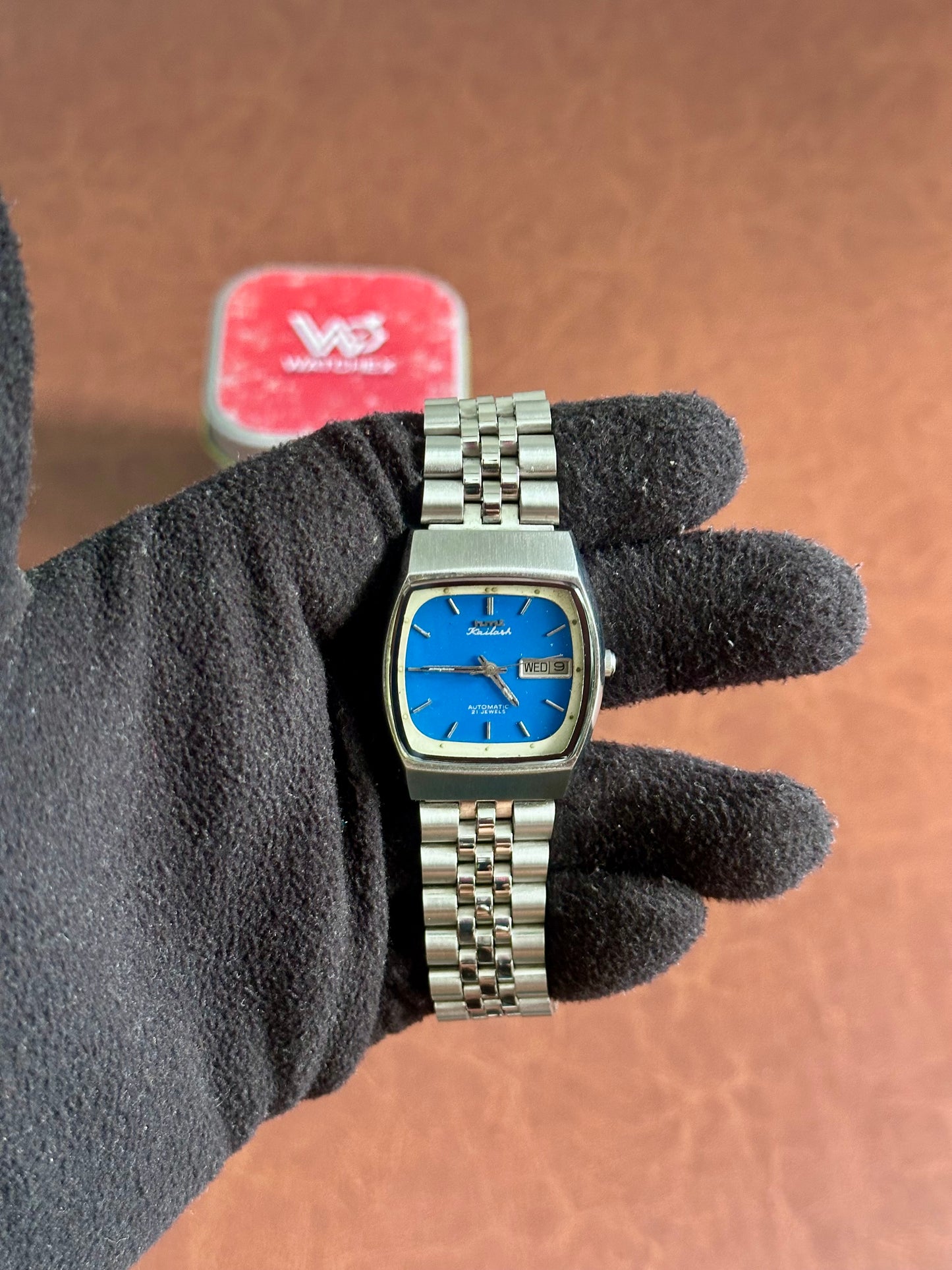Vintage HMT Kailash Automatic Blue TV Dial