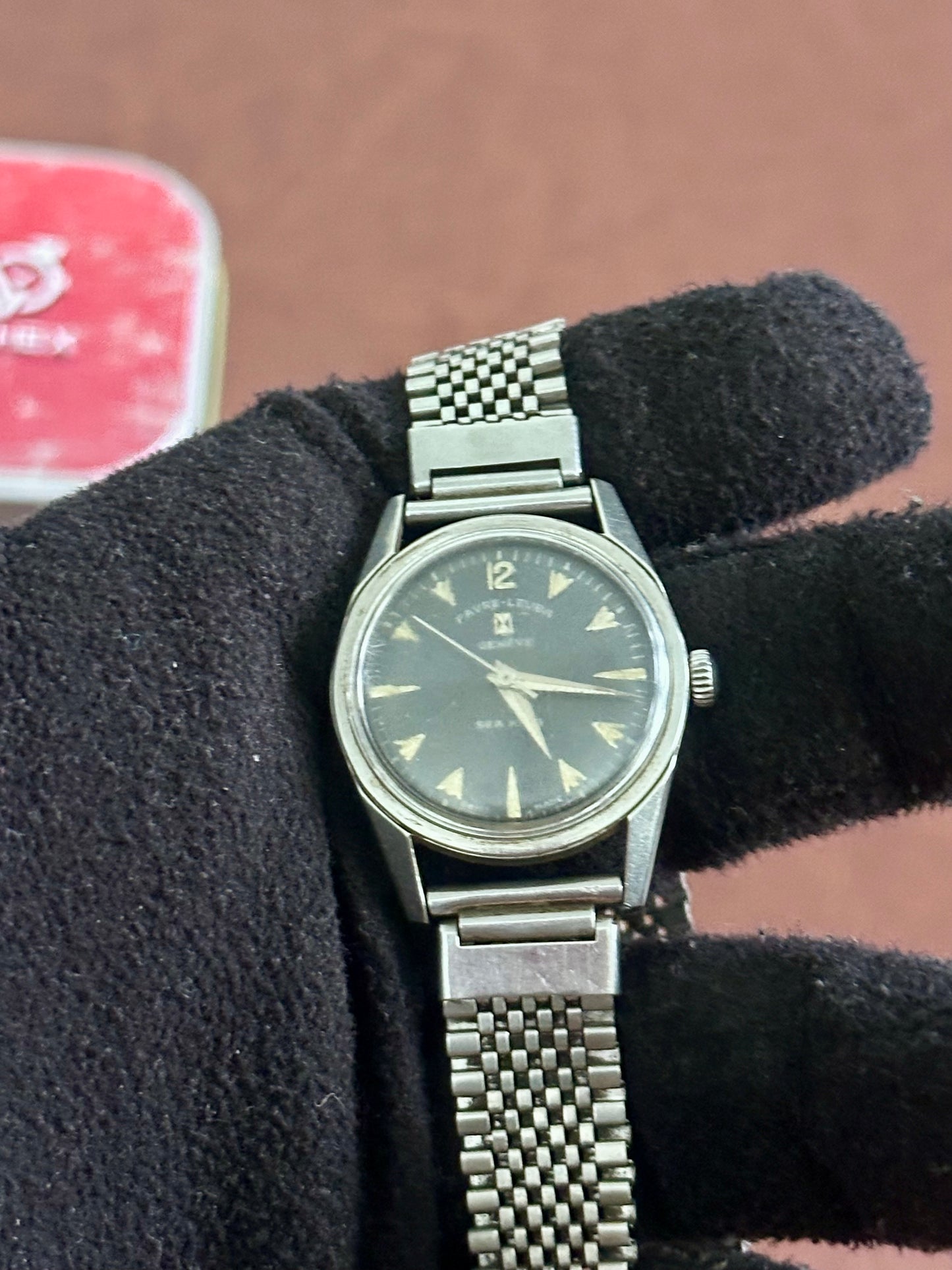Vintage Favre-Leuba - Sea King Black Dial Mechanical Swiss Watch