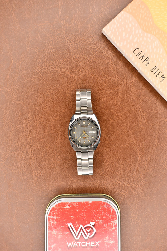 Citizen Checkered Dial Automatic Stainless Steel Men’s Wristwatch | Watchex Vintage Collection