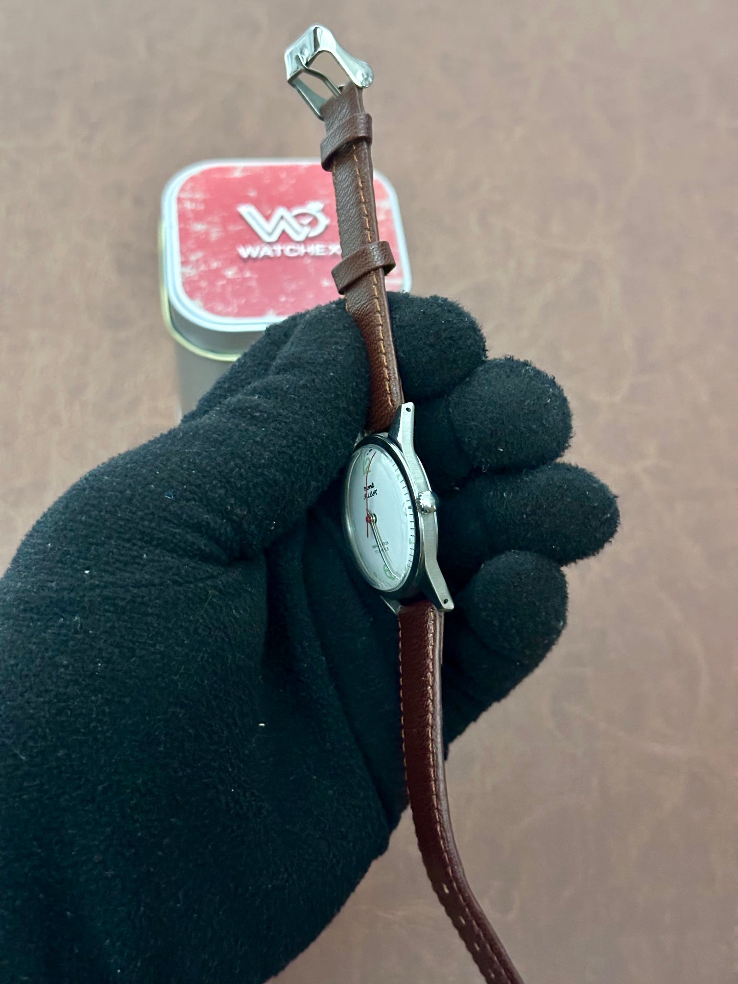 Vintage HMT Pilot White Dial Mechanical Watch (Reworked Dial)