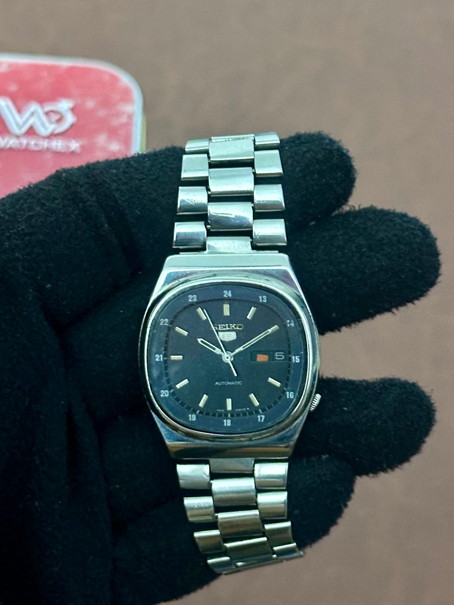 Vintage Seiko 5 Automatic TV Dial Blue Gradient Dial Day-Date (6309) | Watchex India