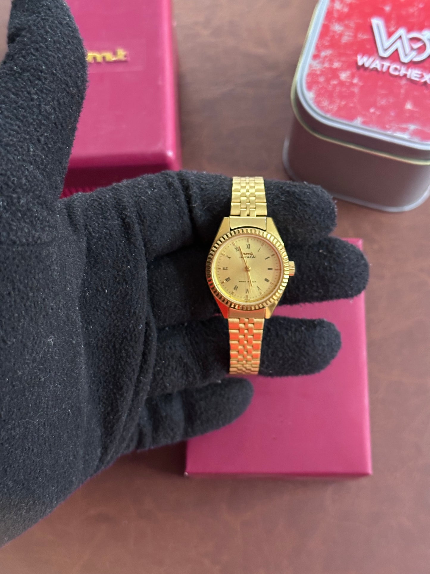 NOS HMT Surabhi Gold – Ladies Mechanical Dress Watch (Not Used)