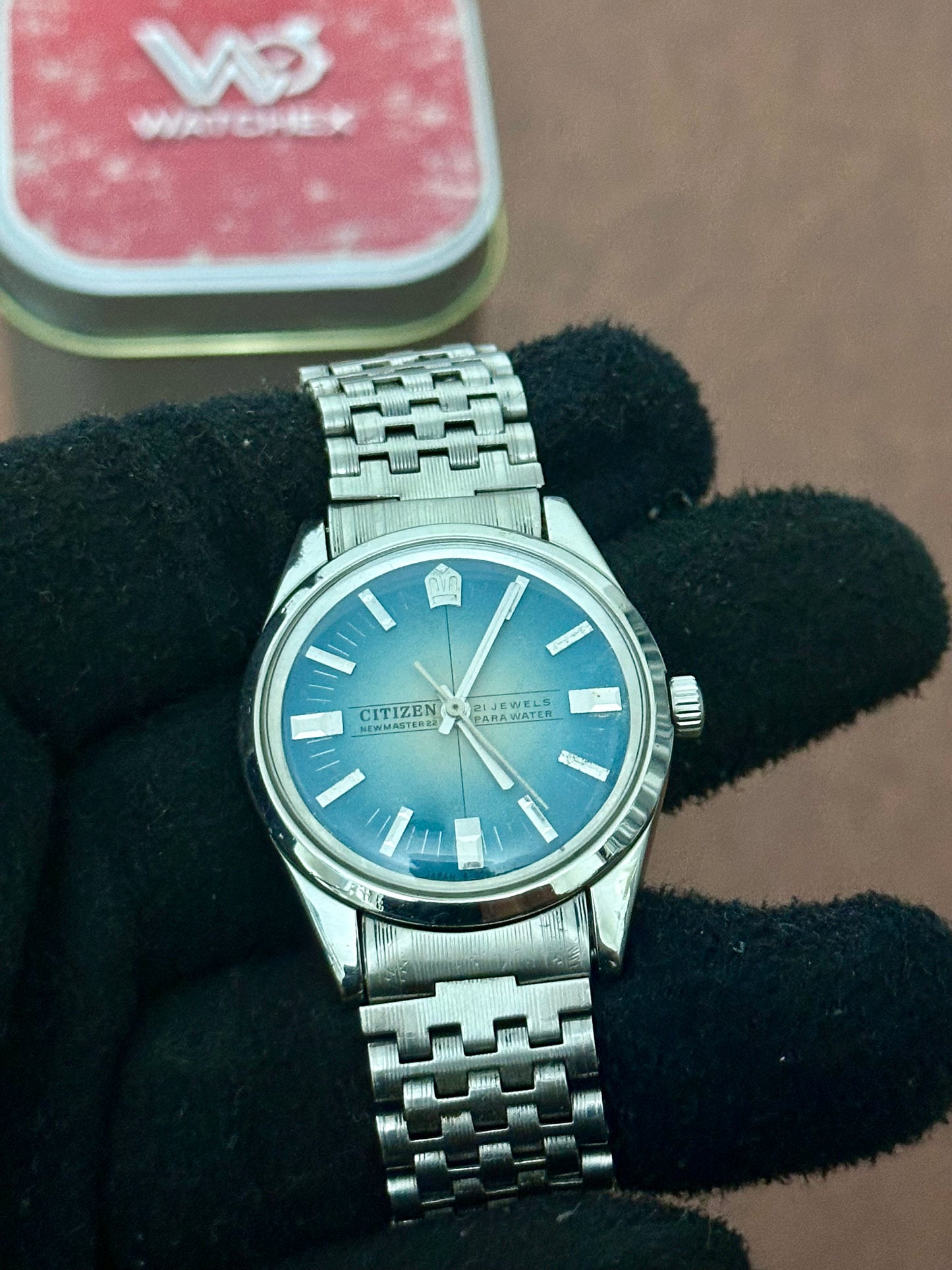 Vintage Citizen Newmaster 22 Teal Sunburst – 21 Jewels Hand-Winding (1972)