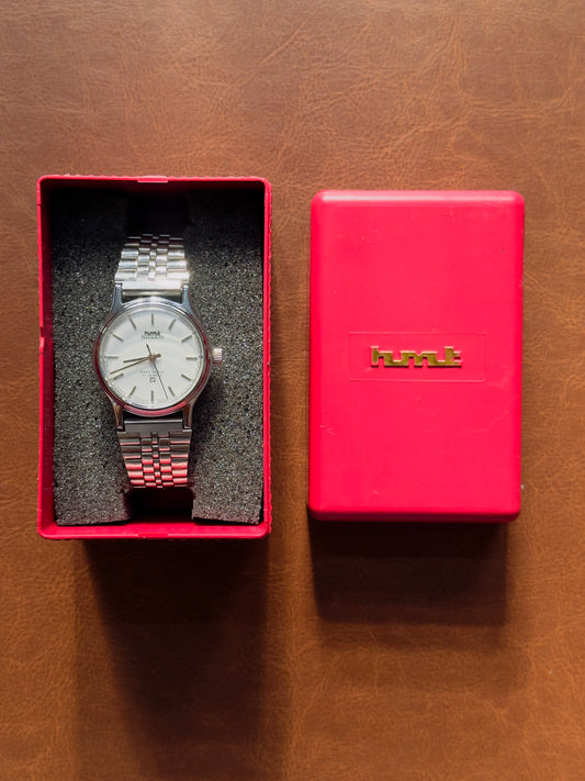 NOS HMT Shakti White Dial Mechanical Watch with Original HMT Box