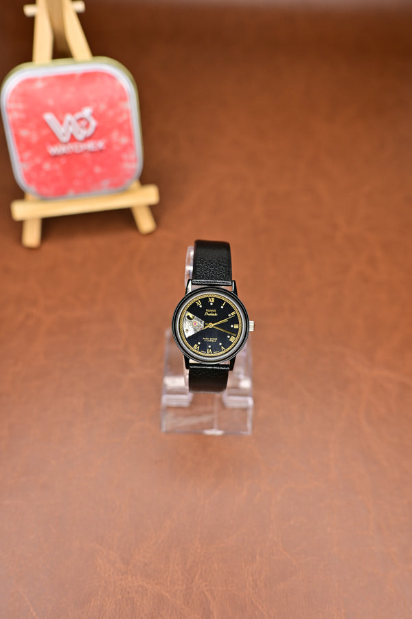 HMT Jhalak Black Open-Heart Dial 17 Jewels Manual-Winding — Watchex India (Externally Assembled)