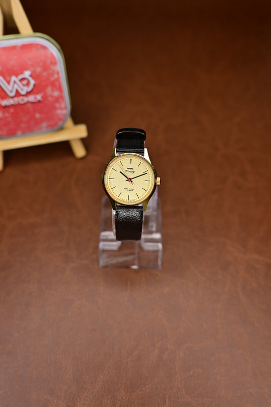HMT Vinay 056995-01 Champagne Sunburst Dial 17 Jewels Mechanical — Original Parts, Assembled | Watchex India