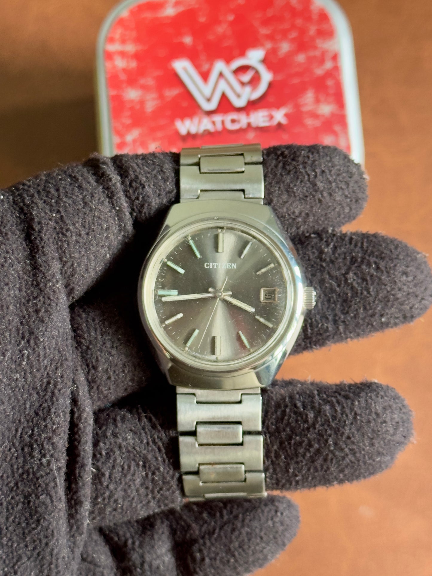 Vintage Citizen Hand-Winding Charcoal Grey Sunburst Dial (53-1154) | Watchex India