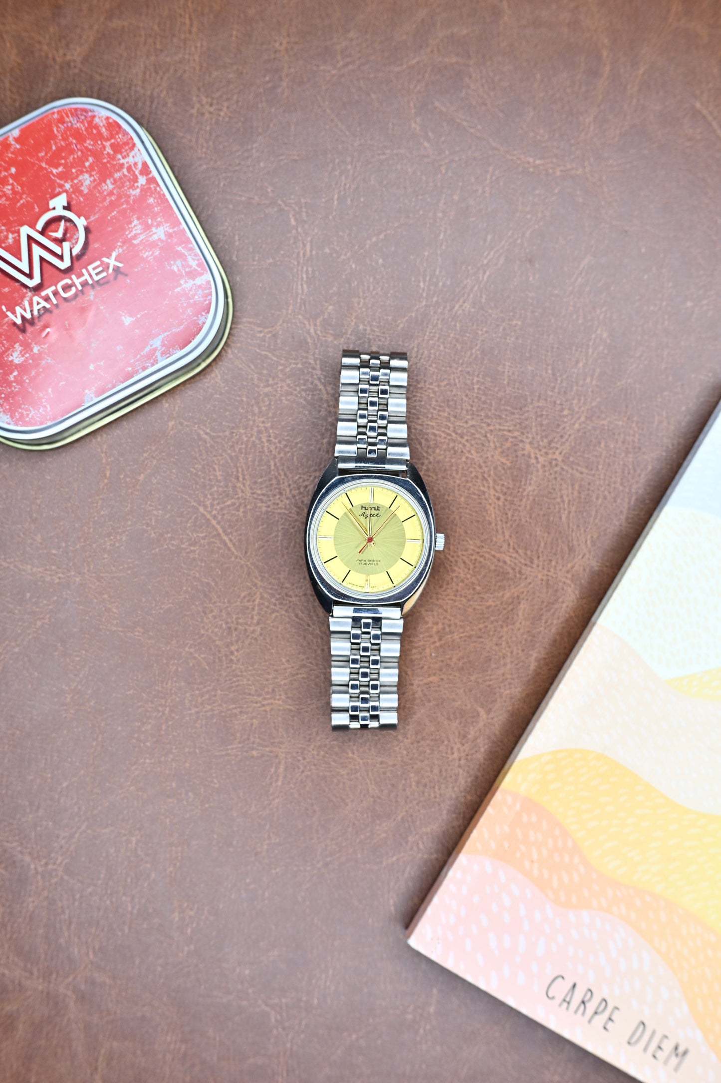 MOD HMT Ajeet Vintage Manual-Wind – Yellow Crosshair Dial | 0231 | 17 Jewels | Watchex India