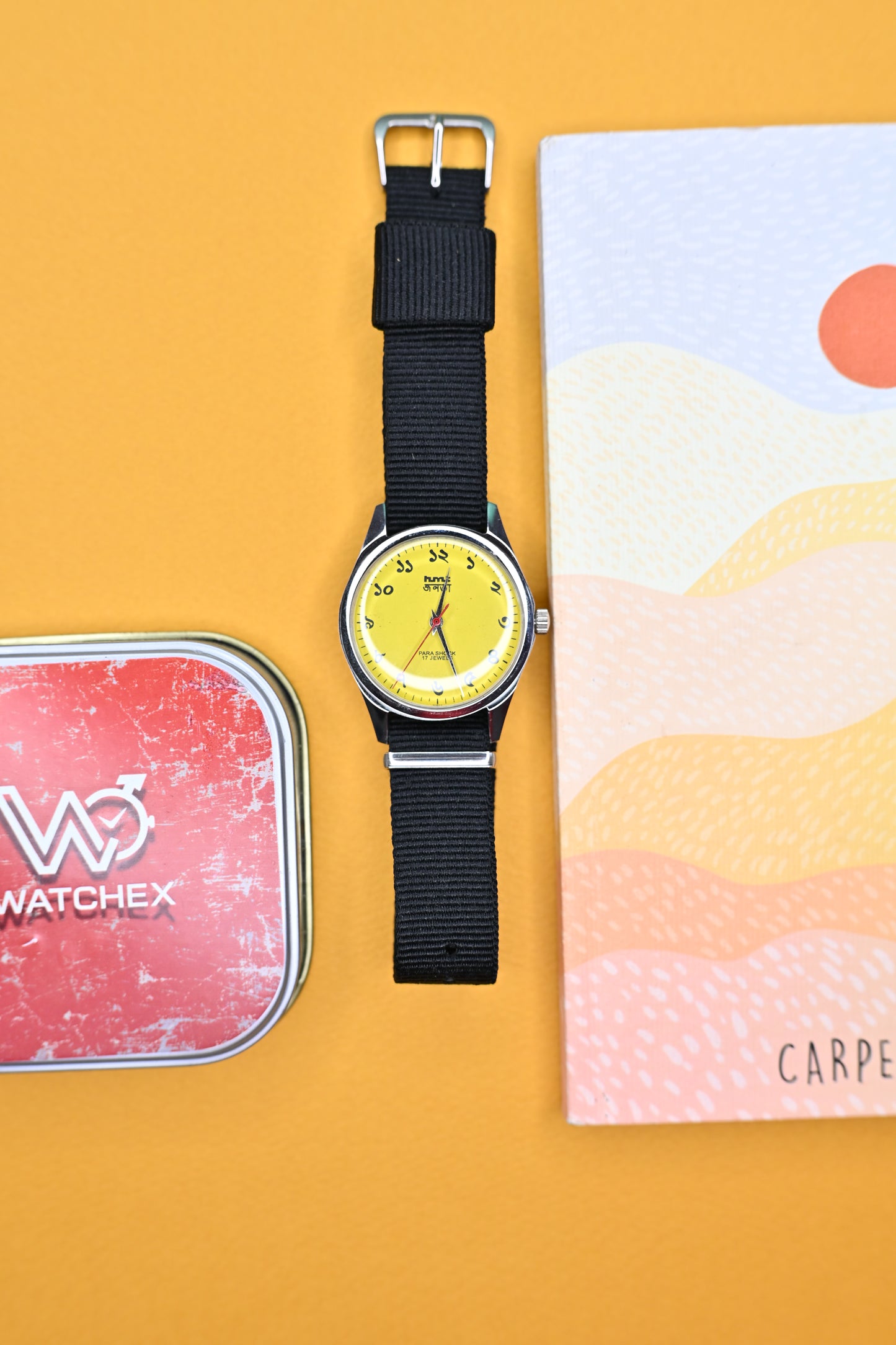 MOD HMT Janata Bengali Numeral Yellow ReDial Hand-Winding Mechanical Watch – Calibre 0231 | Watchex India