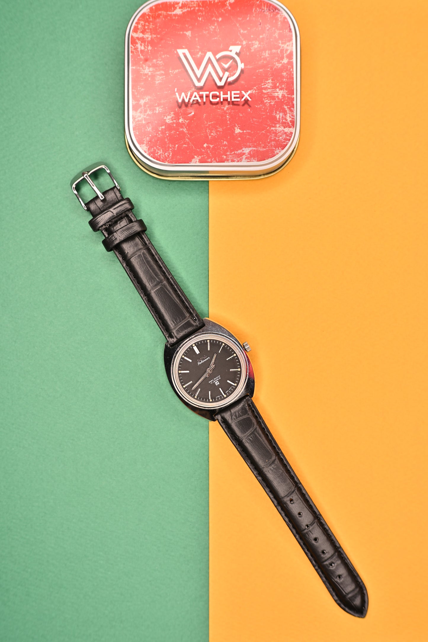 MOD HMT Kohinoor — Black Dial 17j Hand Winding | Watchex India