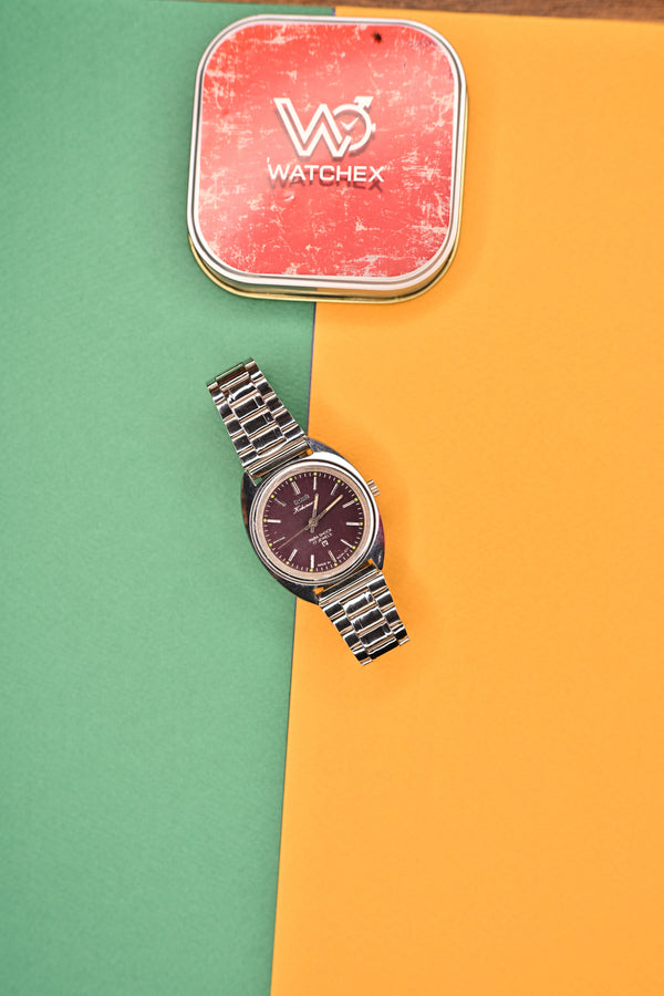 MOD HMT Kohinoor — Dark Wine Dial 17j | Watchex India