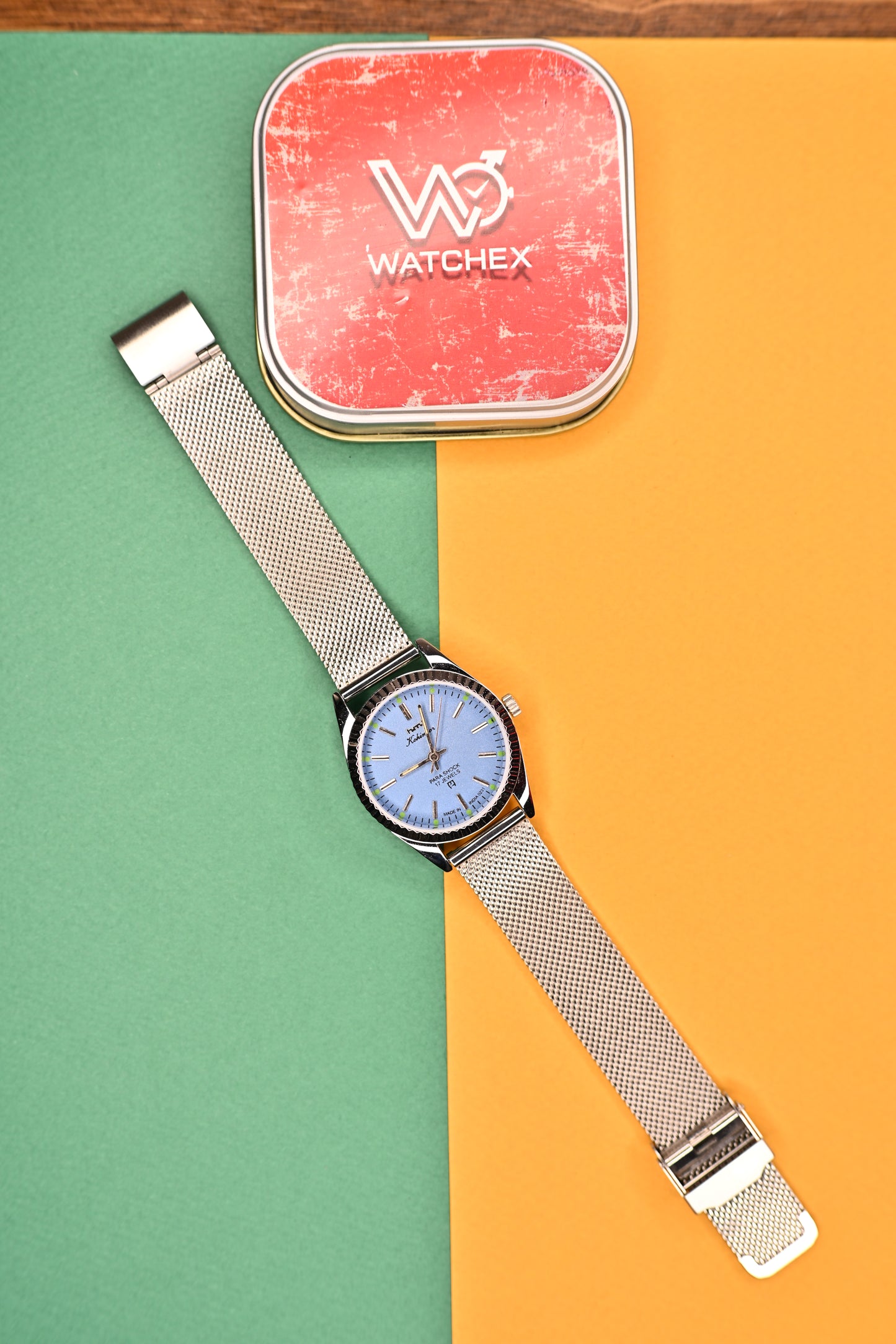 MOD HMT Kohinoor — Ice Blue Dial 17j Hand Winding | Watchex India
