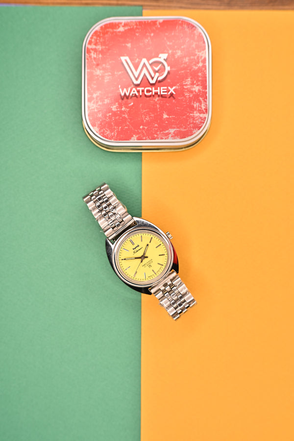MOD HMT Kohinoor — Yellow Dial 17J Hand-winding | Watchex India&nbsp;