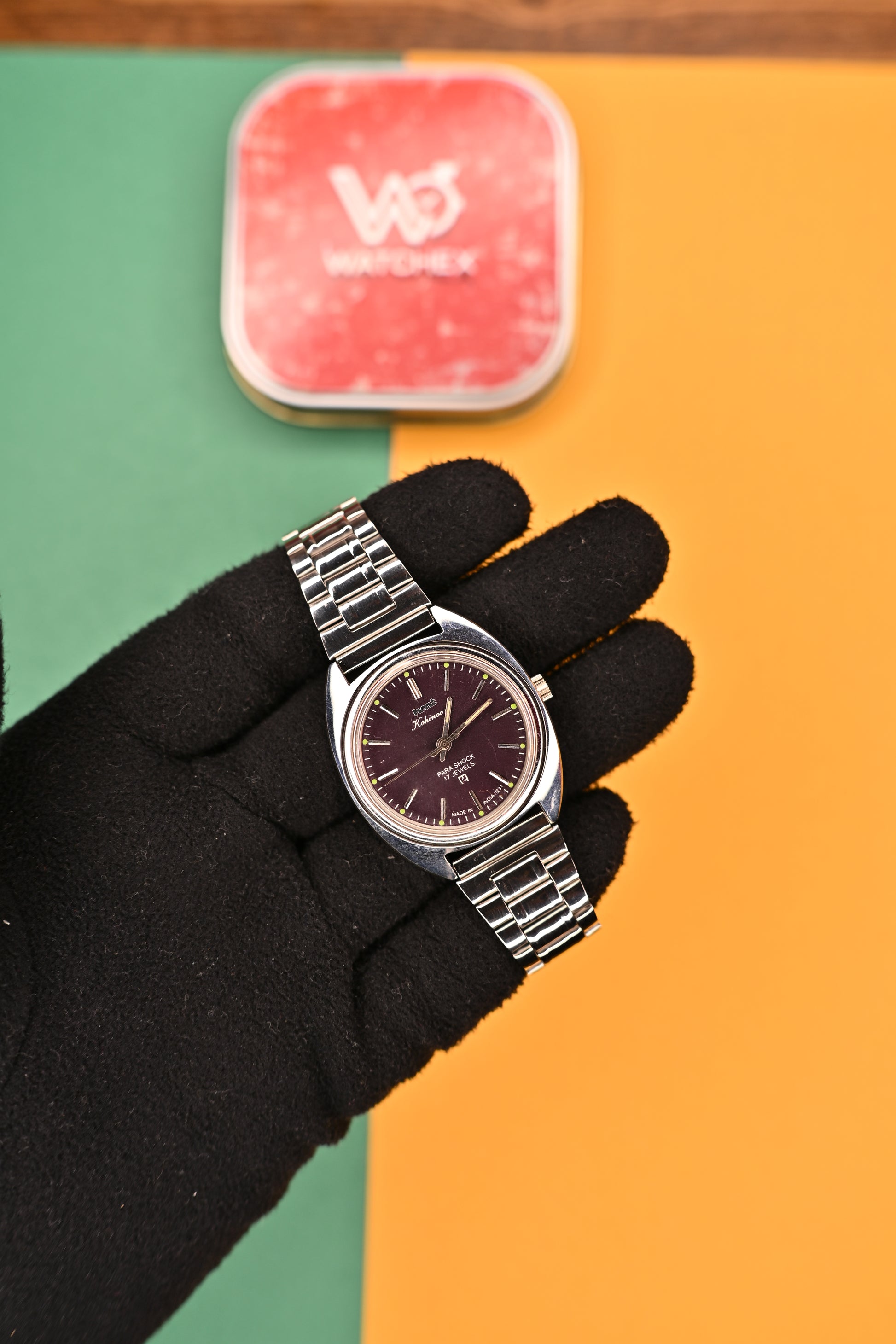 MOD HMT Kohinoor &nbsp;— Maroon Wine Dial 17J Hand-winding | Watchex India&nbsp;