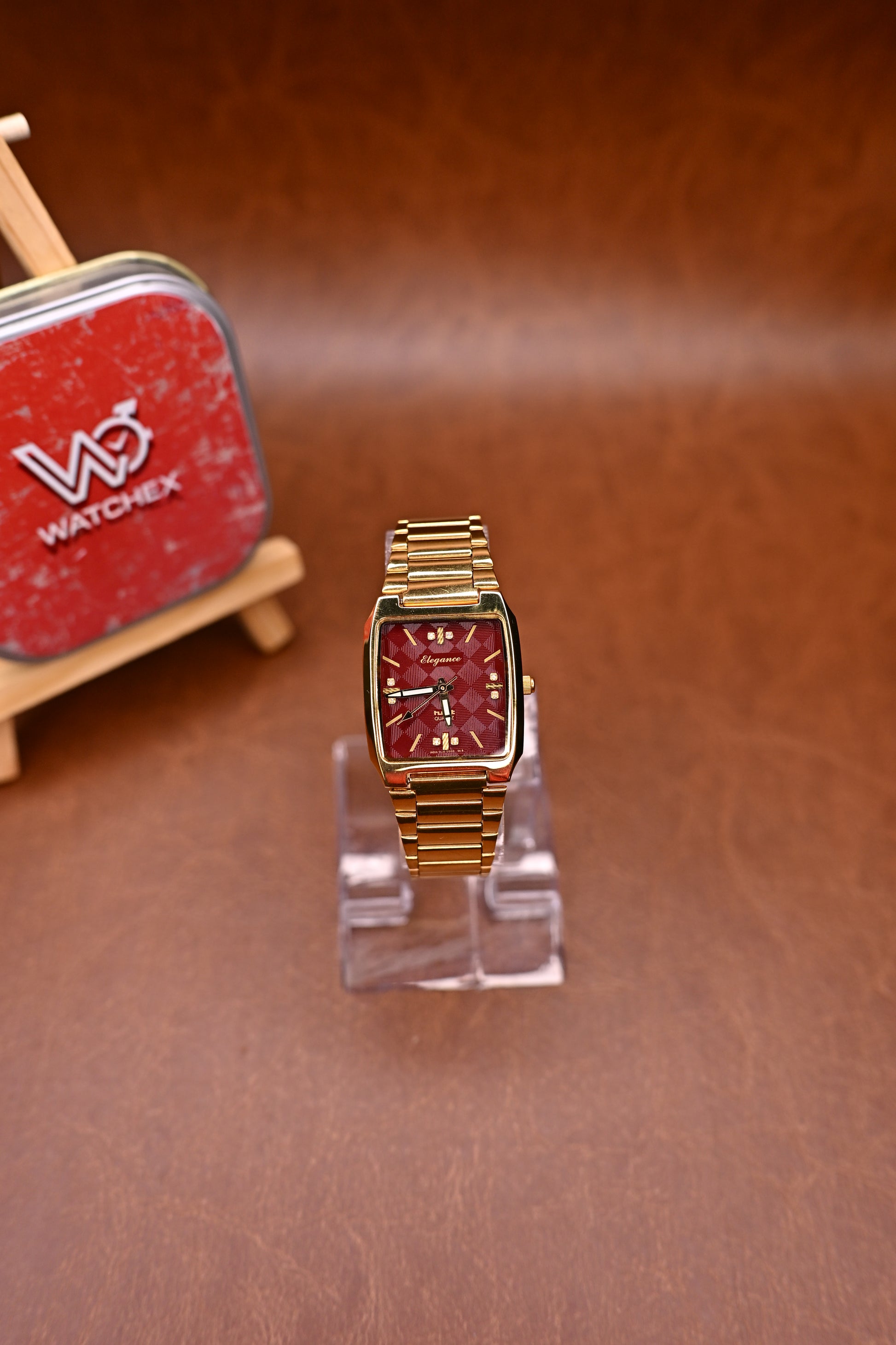 NOS HMT ELEGANCE MAROON COLLECTION BY WATCHXINDIA 