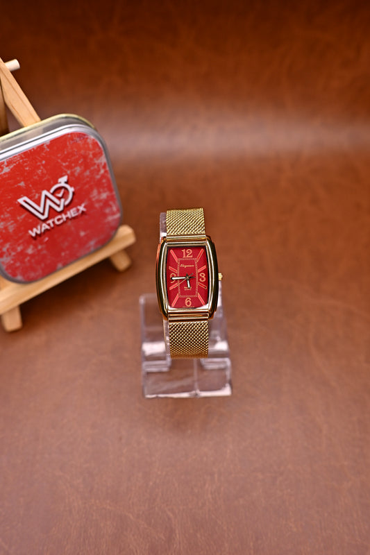 NOS HMT ELEGANCE RED DIAL COLLECTION BY WATCHEXIINDIA