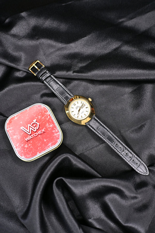NOS HMT Kanchan Supreme White Textured Dial 21 Jewels Automatic — Watchex India