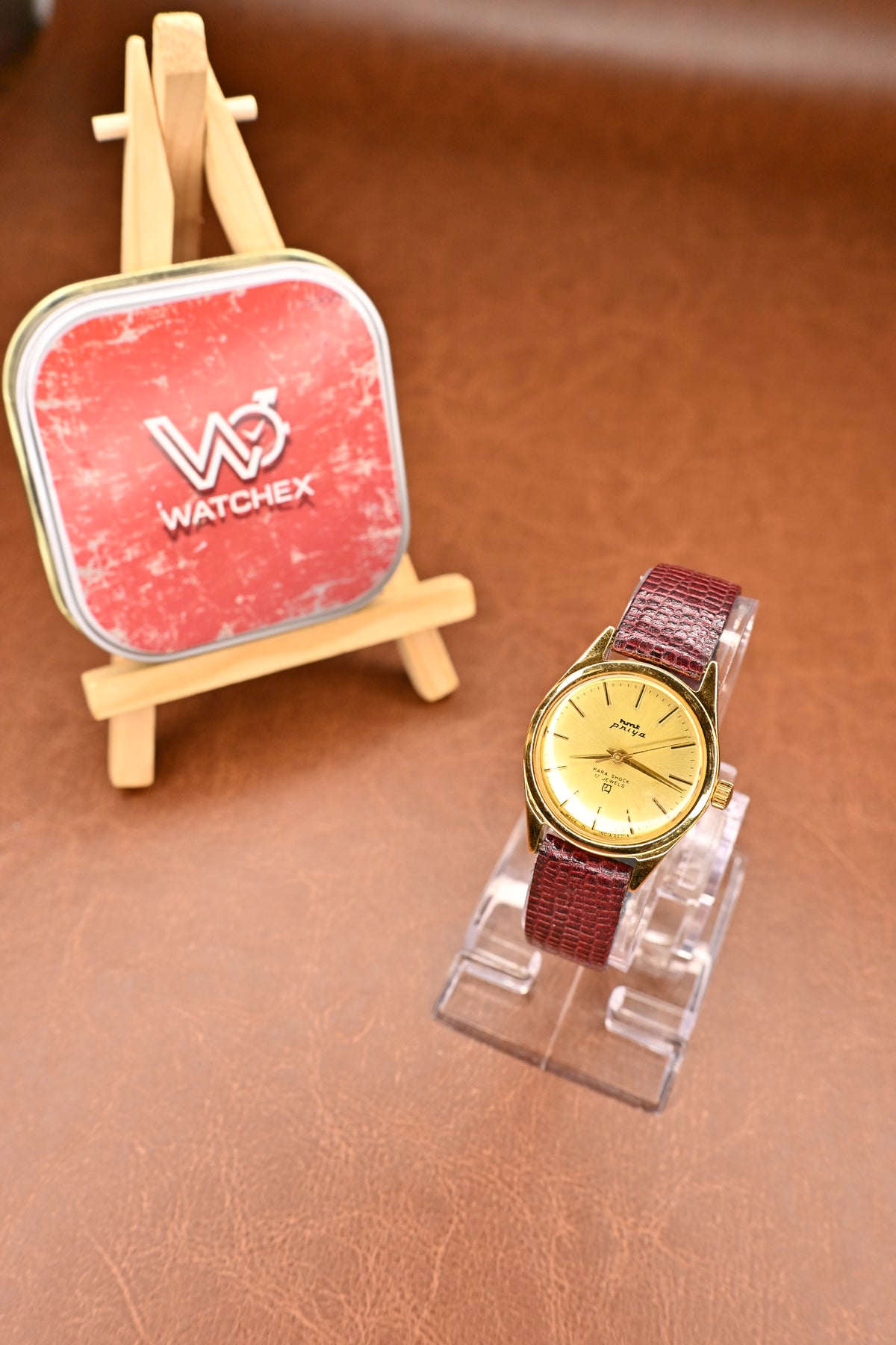 NOS HMT Priya Gold Dial Mechanical Watch | Original Box| Watchex India