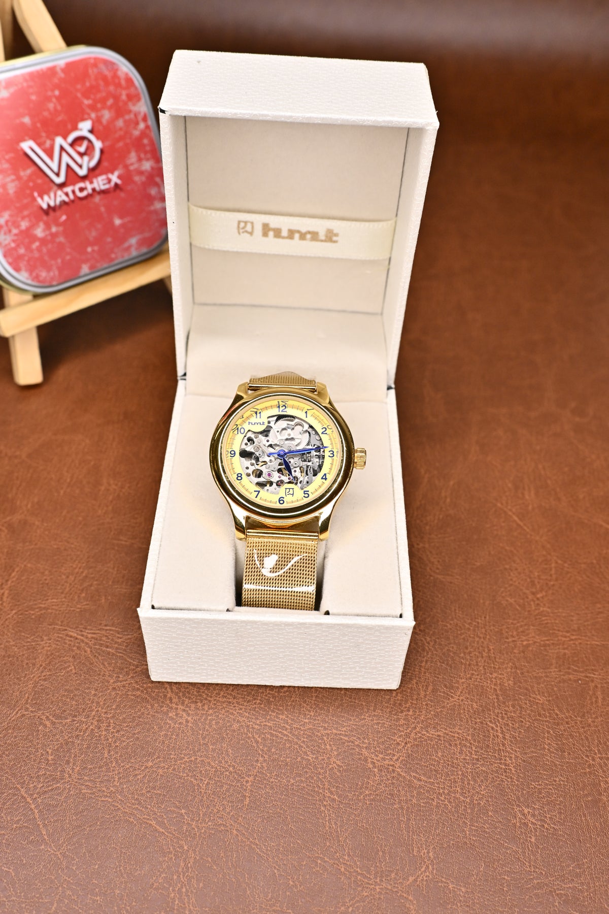 NOS HMT SASL-02 Skeleton Automatic Gold-Plated Men’s Wristwatch | Watchex NOS Collection