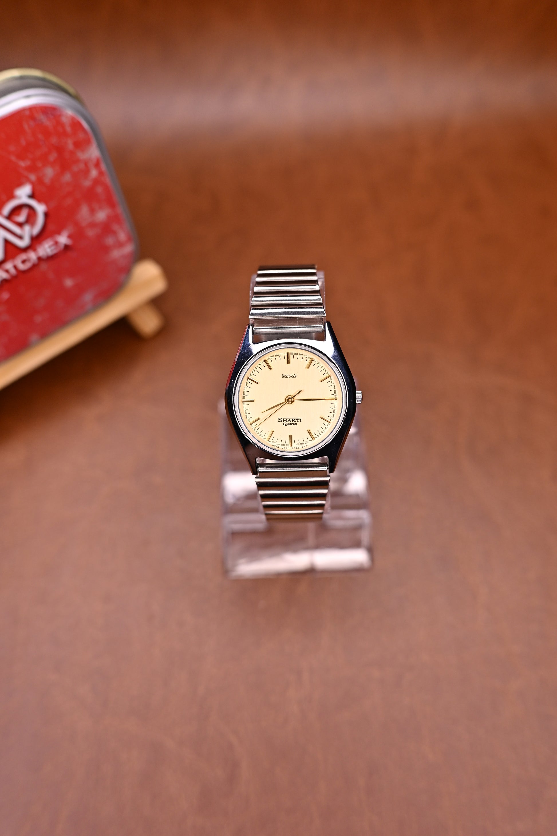NOS HMT SHAKTI QUARTZ CHAMPAGNE COLLECTION BY WATCHEXINDIA 