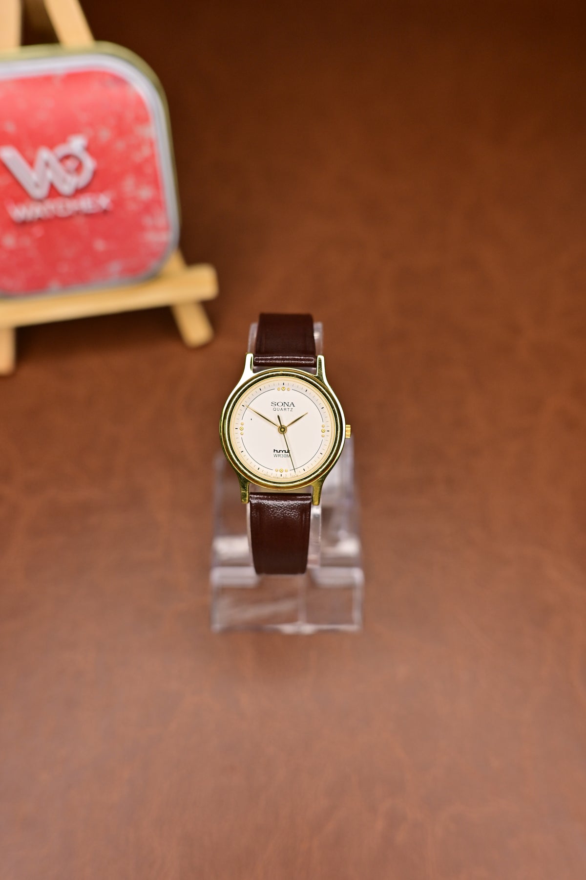 NOS HMT Sona Quartz 505005 Gold Dial Cream Center Quartz — Watchex India