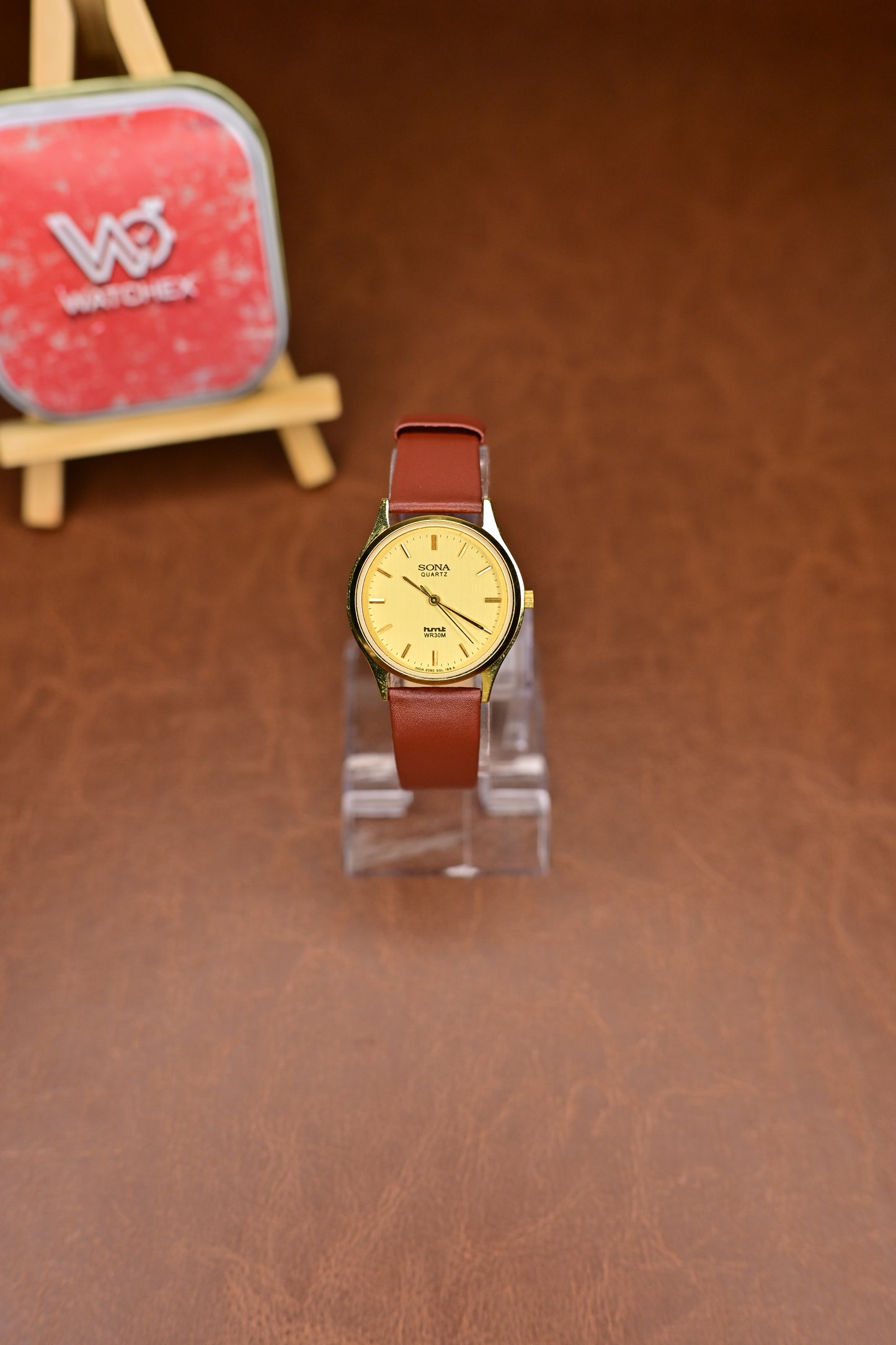 NOS HMT Sona Quartz 505 005 Gold Sunburst Dial Quartz — Watchex India