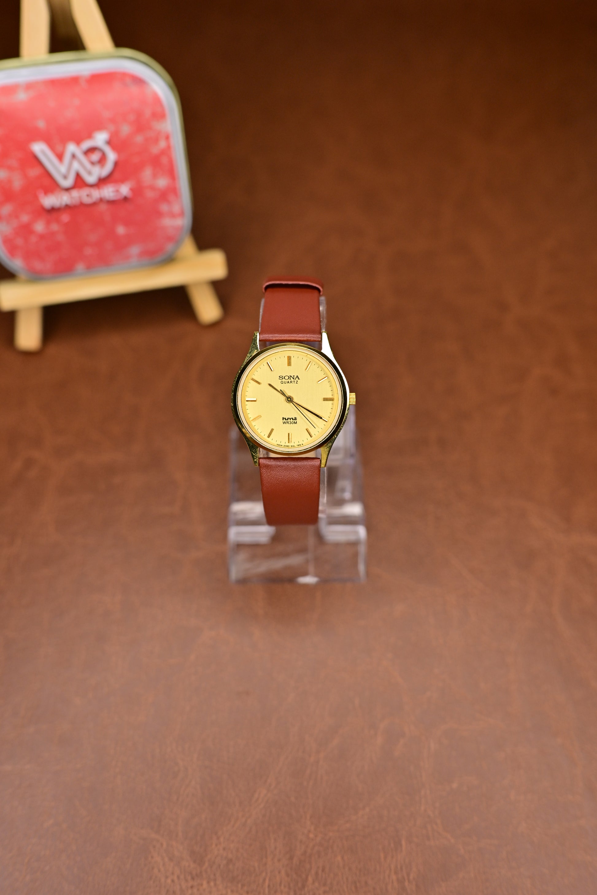 NOS HMT Sona Quartz 505 005 Gold Sunburst Dial Quartz — Watchex India