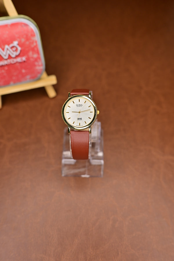 NOS HMT Sona Quartz 790 004 Silver Sunburst Dial Quartz — Watchex India